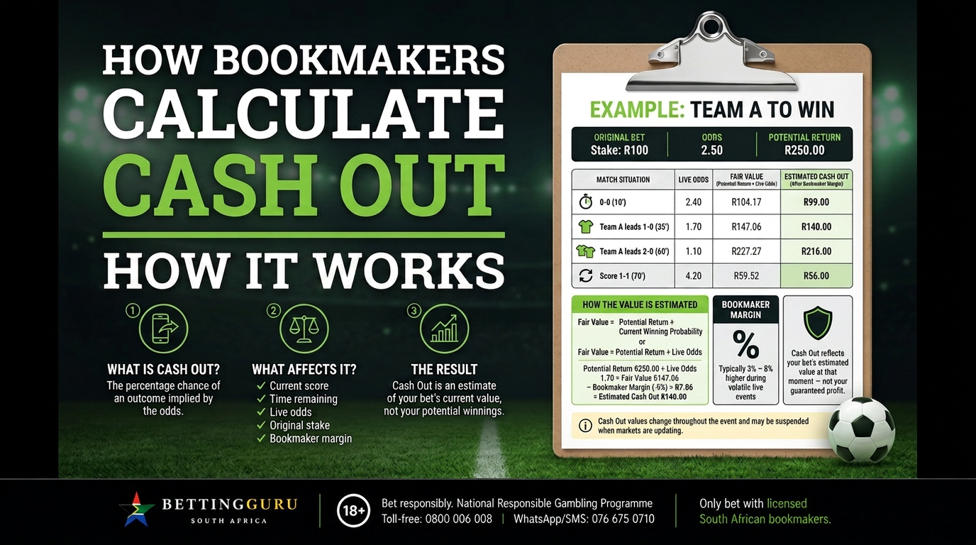 how bookmakers calculate cash out