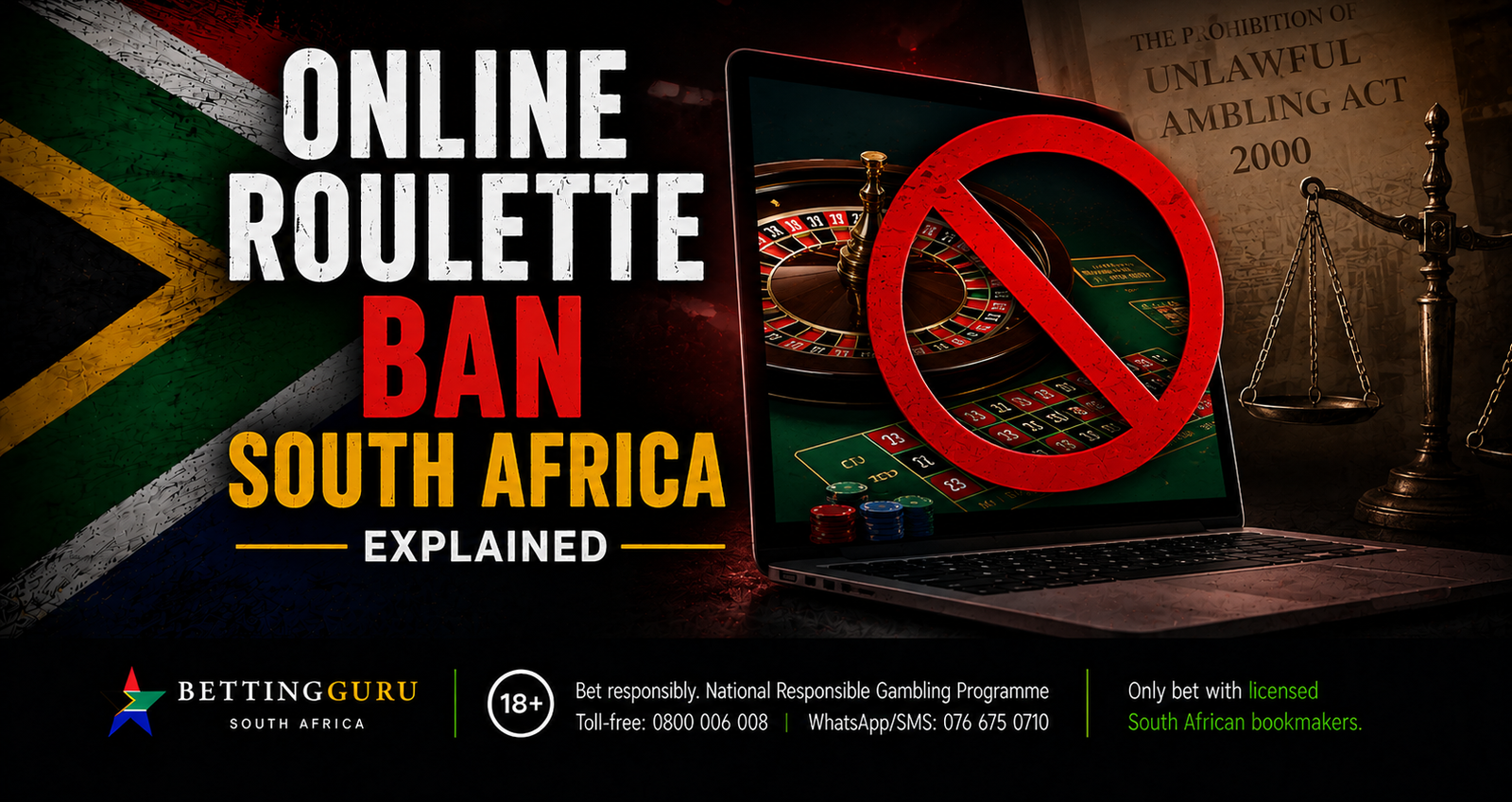 online roulette banned in South Africa